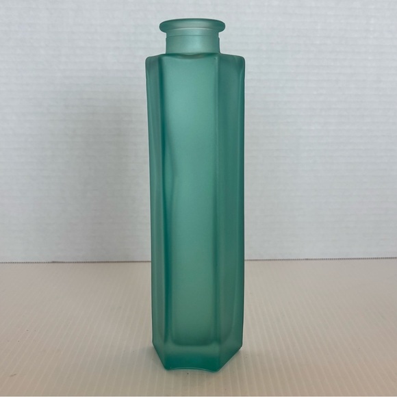 Ikea Modern Aqua Frosted Glass Bud Vase 8” - Picture 3 of 8